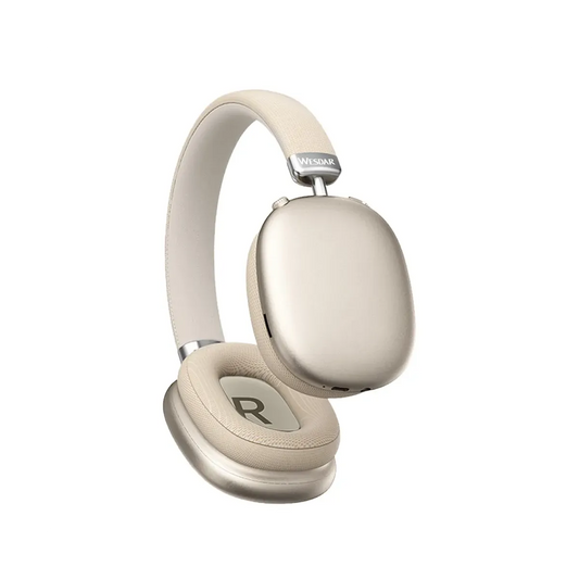 Cuffia audio BT 5.4 over ear 40 mW super bass reflex colore beige